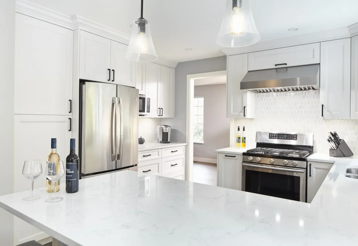 modern kitchen and range
